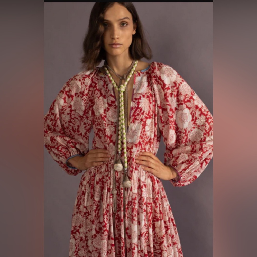 Pre Loved ALIX OF BOHEMIA TUESDAY RUBY DRESS - Picture 3 of 11